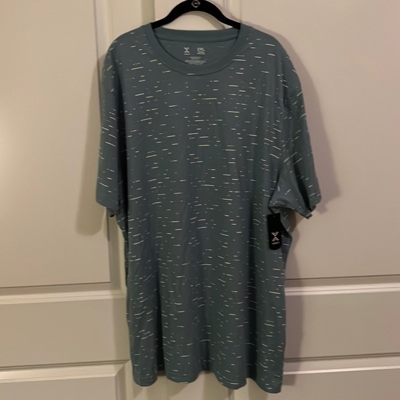 Xersion Other - NWT Xersion Mens Crew Neck Short Sleeve T-Shirt Mens 2XL Light Blue Dash